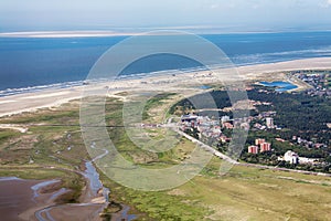 St. Peter-Ording, Aerial Photo of the Schleswig-Holstein Wadden Sea National Park