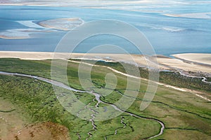 St. Peter-Ording, Aerial Photo of the Schleswig-Holstein Wadden Sea National Park photo