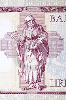 St. Peter a portrait from Vatican money