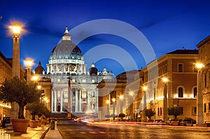 St Peter Rome Night