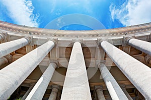 St. Peter's Basilica colonnades, columns in Vatican City. photo