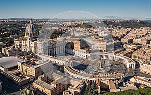 St. Peter`s Basilica and St. Peter`s Square photo