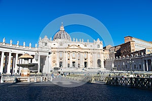 St. Peter\'s Basilica on Sunny Day, Vatican City