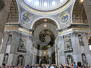 Interior Saint Peter Basilica, Vatican City