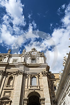 St. Peter`s Basilica view in Vatican City, Rome, Italy