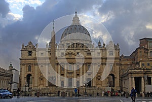 St Peter`s Basillica on a stormy day