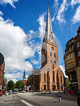 St Peter`s Church - gothic style - in Hamburg, Germany