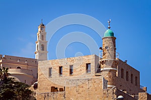 St. Peter`s Church, Sea Mosque in Old Jaffa in Tel Avi