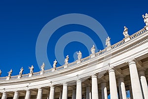 St. Peter\'s Square Doric colonnades in Vatican City, Rome