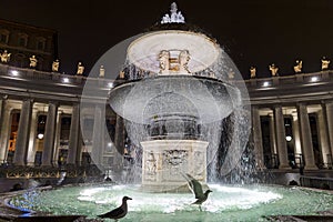 St. Peter`s Square and the fountain