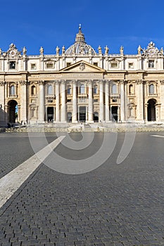 St.Peter`s Square with Saint Peter`s Basilica, Vatican, Rome, Italy
