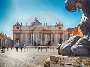 St. Peter`s Square Vatican City, Rome, Italy.