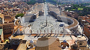 St. Peter's Square at the Vatican, Rome, Italy