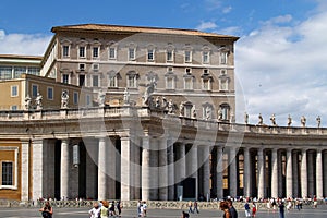 St. Peter square and pope's apartment