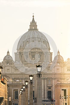 St Peter's Basilica Glows at Sunset