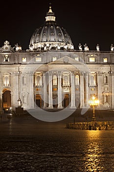 St. Peters Basilica in Rome, Italy. Papal seat. Vatican City.