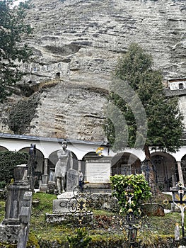 St. Peters monastery and cemetery in town of Salzburg, Austria