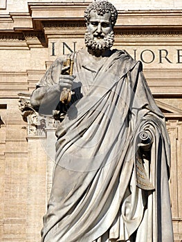 St Peters Statue at the Vatican photo