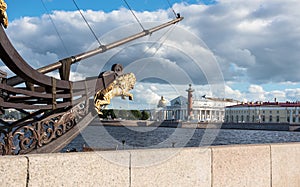 St. Petersburg, Cape Vasilevsky Island and part of sailing ship