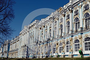 St. Petersburg Catherine Palace is the Baroque style