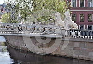 St. Petersburg, Griboyedov Canal. Lviny (Lion) Bridge