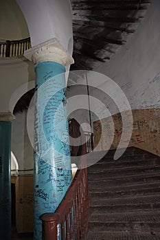 St. petersburg rotunda. A fragment of the architecture and details of a historic building