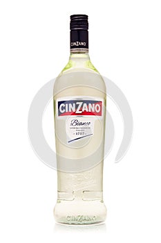 St.Petersburg, Russia - February 2019 - Italian vermouth Cinzano Bianco