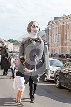 ST.PETERSBURG,RUSSIA-JULY 04: passing of figures of great Russia