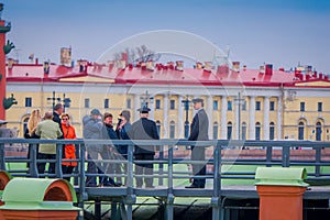 ST. PETERSBURG, RUSSIA, 17 MAY 2018: Everyday at 12:00 a shot is fired from a cannon at the Naryshkin Bastion. This