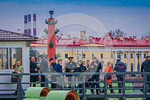 ST. PETERSBURG, RUSSIA, 17 MAY 2018: Everyday at 12:00 a shot is fired from a cannon at the Naryshkin Bastion. This