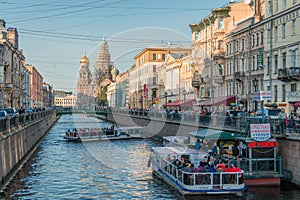 St Petersburg, Russia - Sep 16, 2017: Church of the spilled bloo