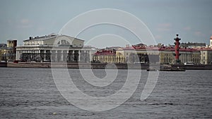 St.Petersburg. Russia. Vasilievsky island. time lapse