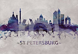 St. Petersburg Russian skyline