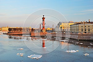 St. Petersburg, Vasilievsky island in spring