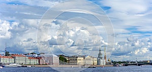 St. Petersburg, view across the Bolshaya Neva River