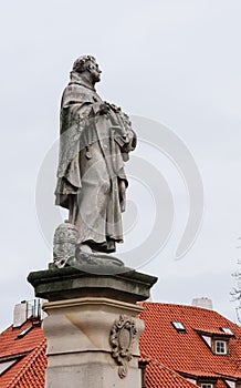 St. Philip Benizi statue on Charles bridge, Prague,