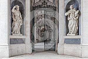 St Philip Neri and St Ignatius of Loyola Italian Baroque sculptures
