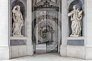 St Philip Neri and St Ignatius of Loyola Italian Baroque sculptures photo