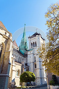 The St. Pierre Cathedral, adopted home church of John Calvin, Ge photo