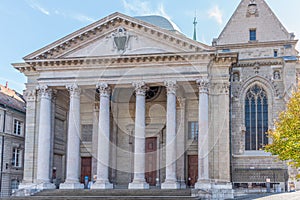 The St. Pierre Cathedral Of Geneve. Switzerland