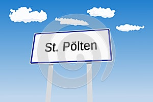 St. Polten city sign photo