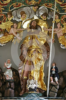 St Roch, statue on the main altar in the Chapel of the St Roch in Sveta Nedelja, Croatia