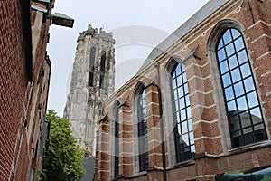 St. Rombolds and the `Art Hour` Gallery, Mechelen, Belgium