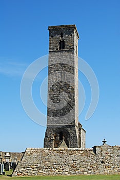 St Rule`s Tower at St Andrew`s Cathedral, Scotland