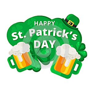 St. or Saint Patrick`s day vector background design.