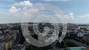 St. Sava temple, Belgrade, aerial view