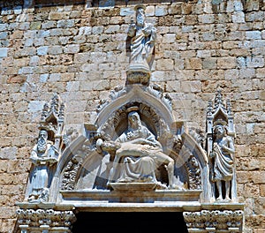 St. Saviour Church - sculptures on the frontage