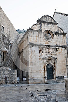 St Saviour`s Church on The Placa Stradum in Dubrovnik Old Town.