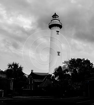 St Simons Island Lighthouse in the Rain