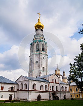 St. Sophia Cathedral, Belfry of St. Sophia Cathedral, Vologda Kremlin. Vologda, Russia. Types of Vologda. Postcards